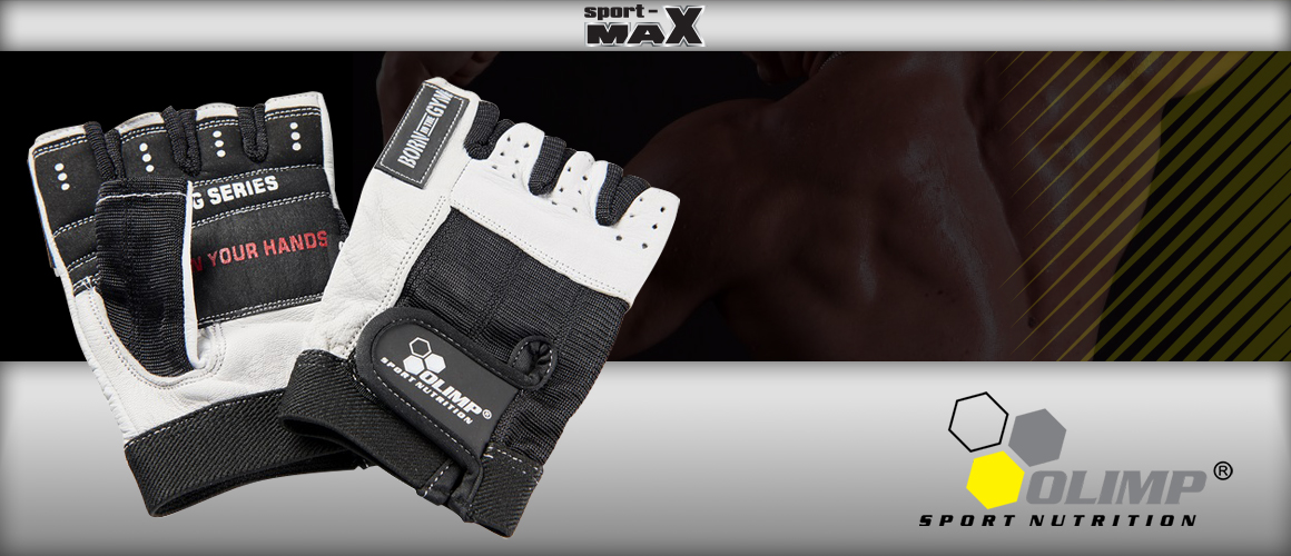 banner OLIMP Rękawice Hardcore One White